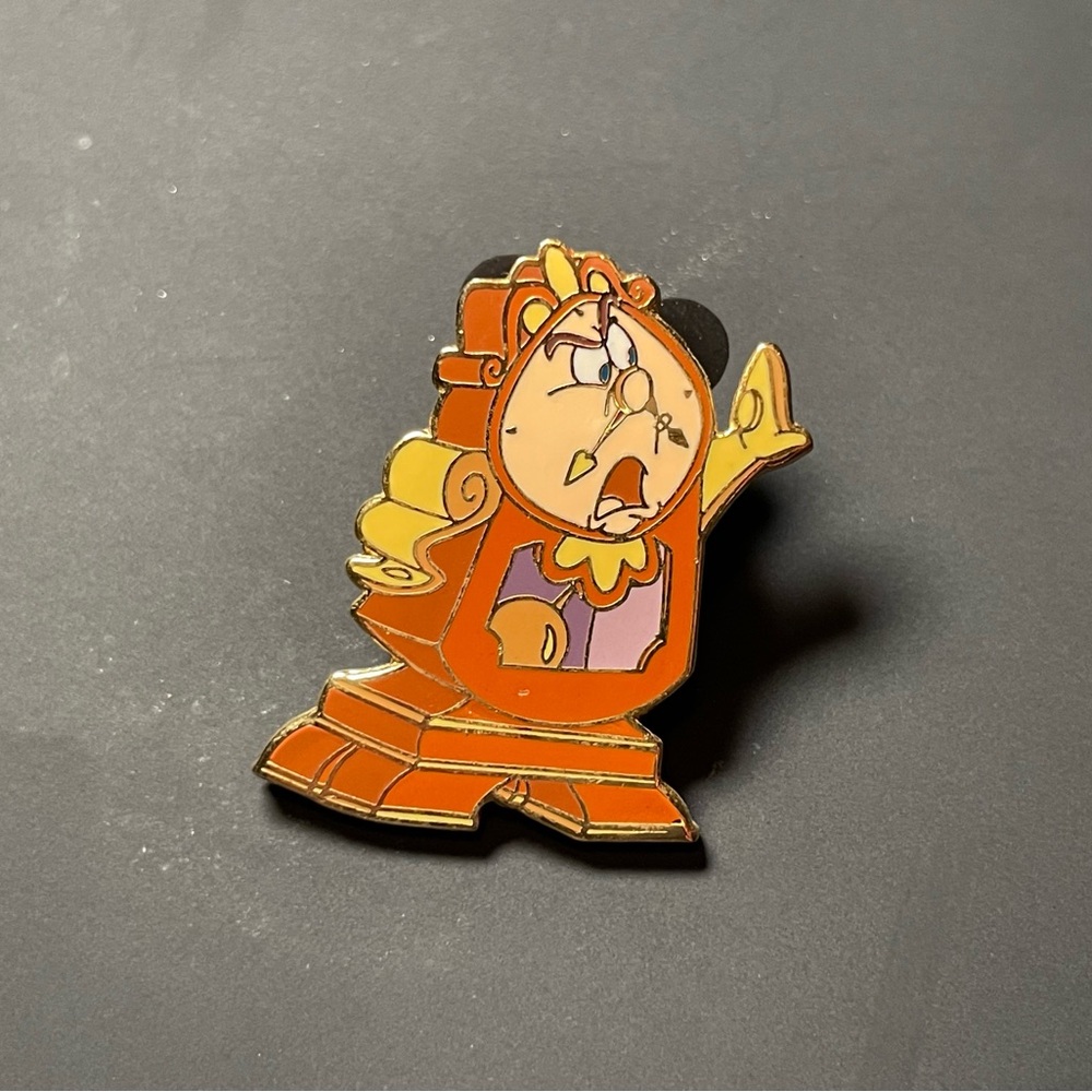 Beauty and the Beast Cogsworth Vintage Retired Disney Enamel Trading Pin